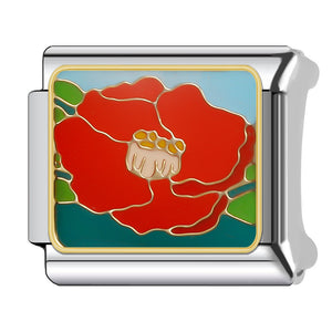 Charm flor roja