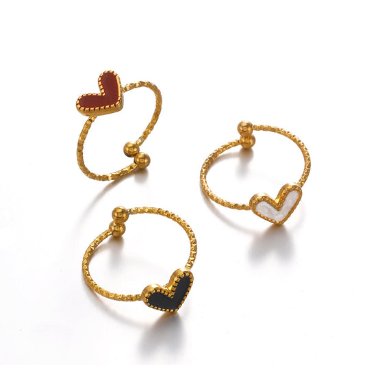 Anillo ajustable corazón