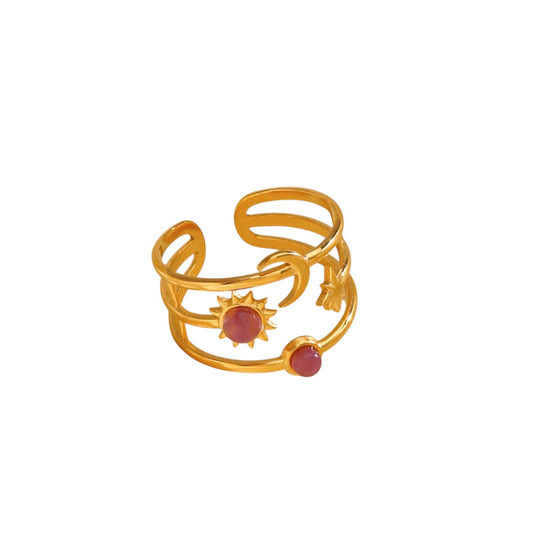 Anillo sol estrella ajustable