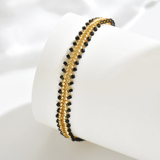 Pulsera cuentas negra