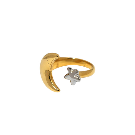 Anillo luna y estrella