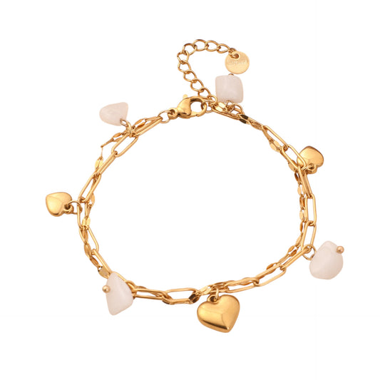 Pulsera corazón blanco