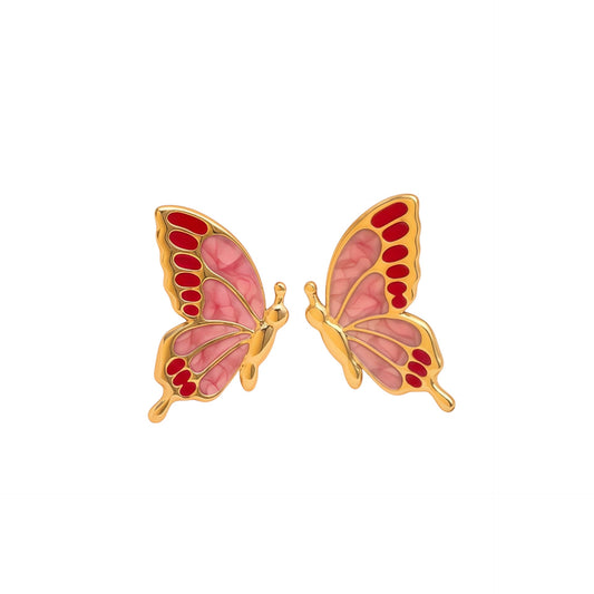 Arete mariposa rosa 🦋