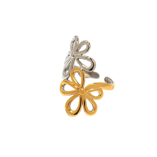 Anillo ajustable 2 flores