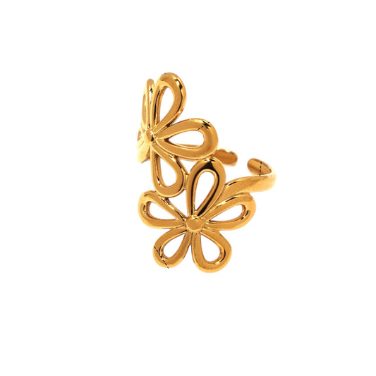 Anillo ajustable 2 flores