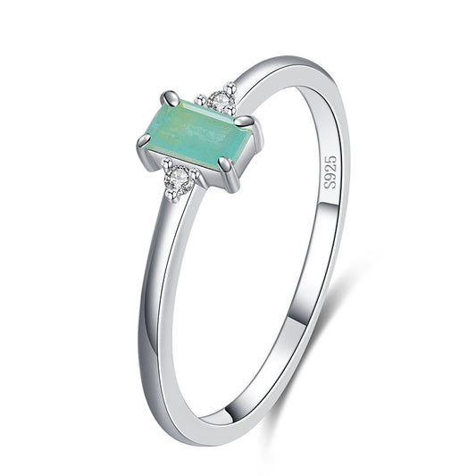 Anillo verde plata 925