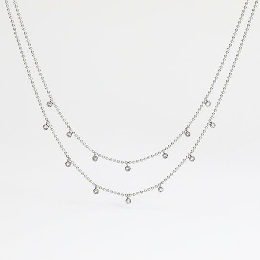 Collar doble circonias