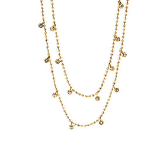 Collar doble circonias
