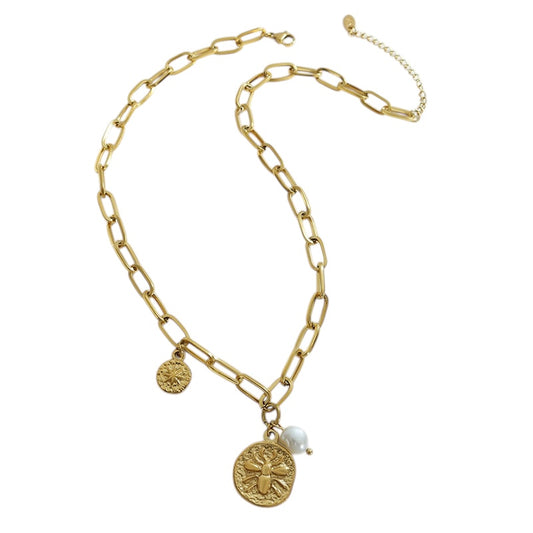 Collar abeja perla