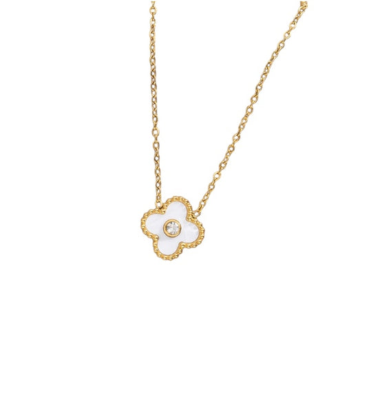 Collar flor circonia
