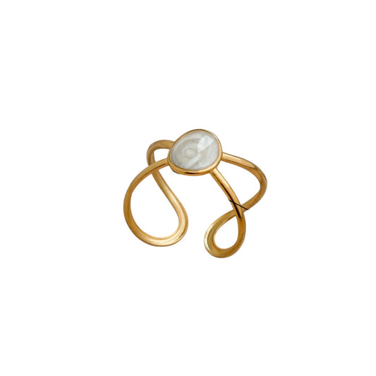 Anillo ajustable blanco