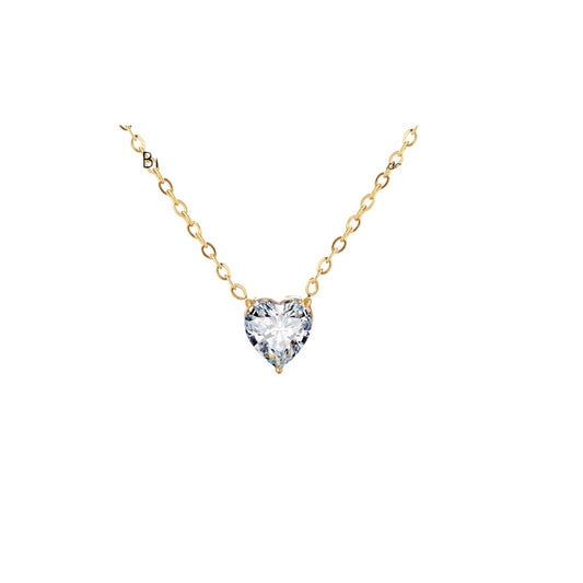 Collar corazón circonia