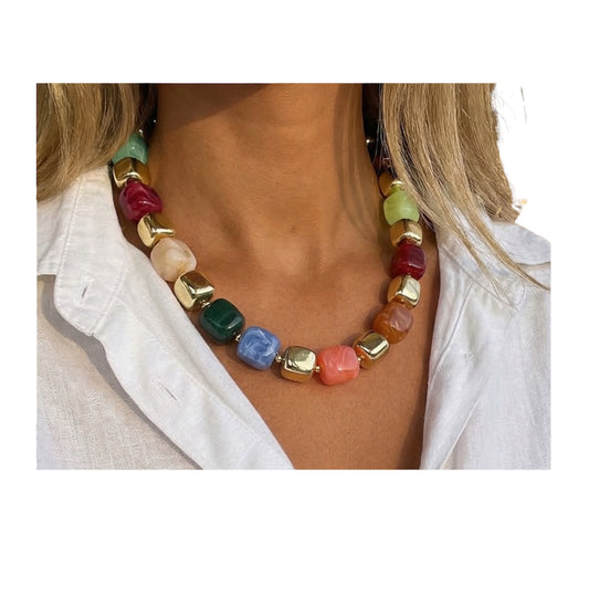 Collar acrílico chunky colores