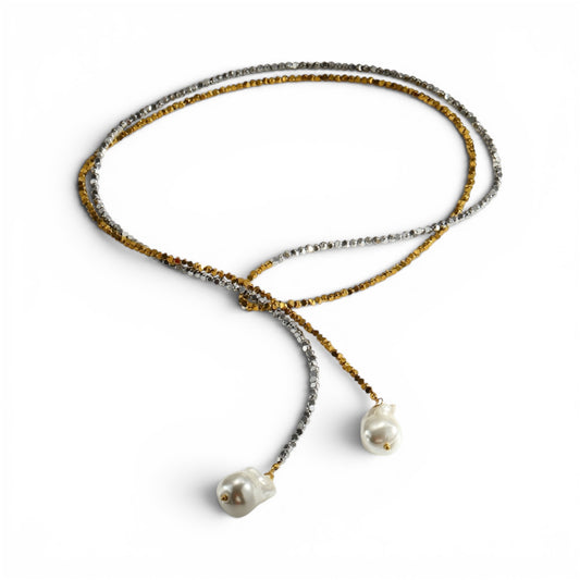 Collar corbatín bicolor