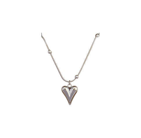 Collar corazón alargado