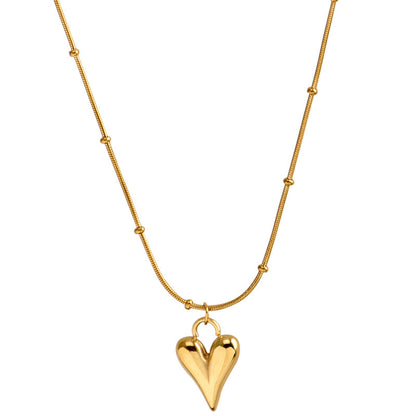 Collar corazón alargado