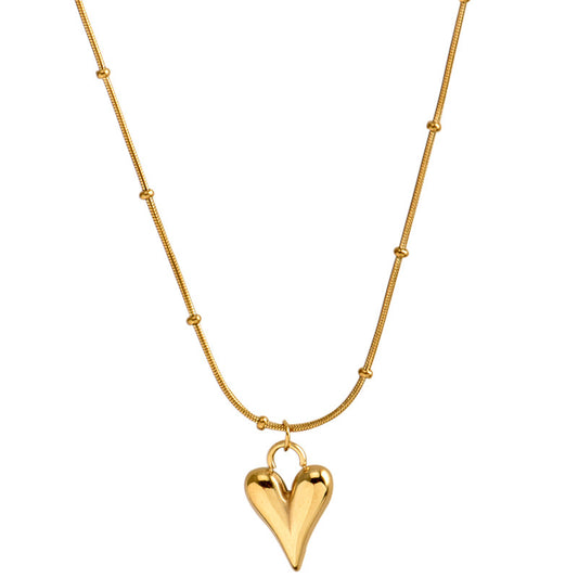 Collar corazón alargado