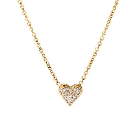Collar corazón circonia