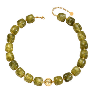 Collar cuentas y dorado