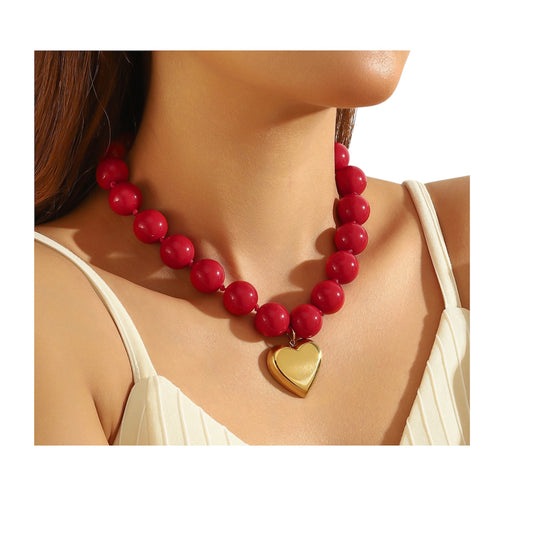 Collar corazón jumbo
