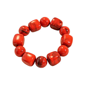 Pulsera roja de acrílico