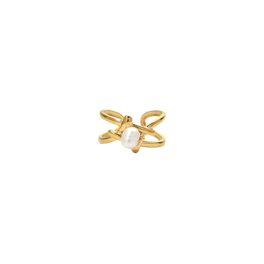 Anillo perla ajustable