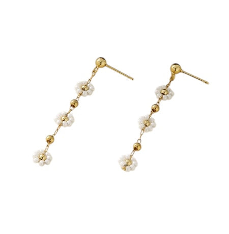 Arete largo flor