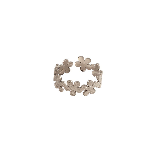 Anillo ajustable flores