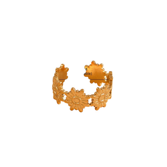 Anillo flores ajustable