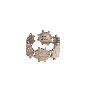 Anillo flores ajustable