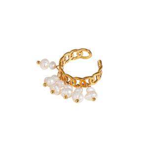 Anillo perla ajustable