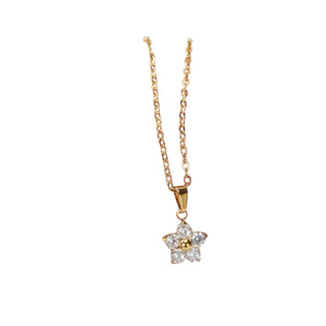 Collar flor circonia color